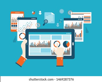 analytics graph SEO business on mobile device