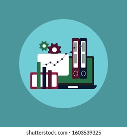 Analytics graph and seo business on mobile device