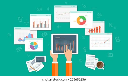 analytics graph SEO business on mobile device
