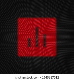 Analytics, graph vector Light red color retro style vector icon