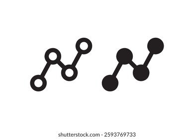 Analytics Growth Chart Icon in Outline and Solid Vector