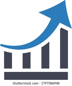  Icono de crecimiento analítico (ilustración vectorial)