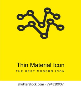 Analytics hand drawn lines bright yellow material minimal icon or logo design