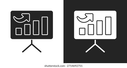 Icono De Análisis En Estilo De Glifo En Blanco Y Negro