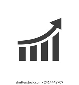 Analytics Icon Black and White Vector Graphic