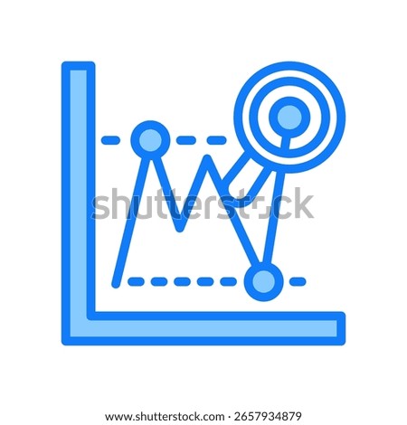 Analytics Icon Blue Vector Illustration