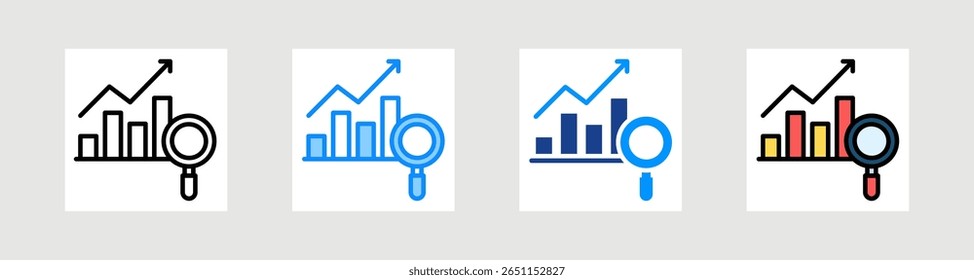 Analytics Icon Collection Set Multiple Style