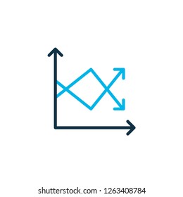 Analytics icon colored symbol. Premium quality isolated information element in trendy style.