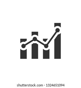 Analytics icon design template vector isolated illustration