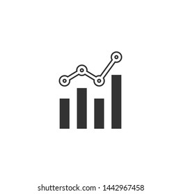Analytics icon design template vector isolated illustration
