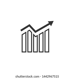 Analytics icon design template vector isolated illustration