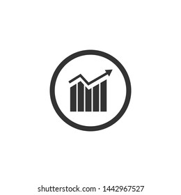Analytics icon design template vector isolated illustration