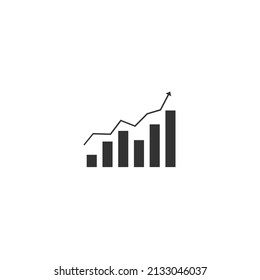 Analytics icon design template vector isolated illustration in flat