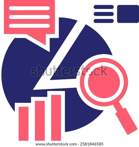 Analytics Icon Fill Vector Illustration