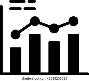 Analytics Icon Glyph Vector Illustration