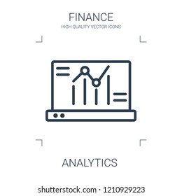 analytics icon. high quality line analytics icon on white background. from finance collection flat trendy vector analytics symbol. use for web and mobile