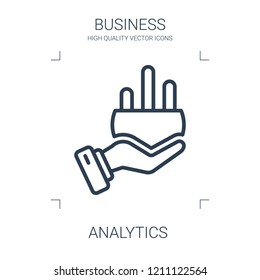 analytics icon. high quality line analytics icon on white background. from business collection flat trendy vector analytics symbol. use for web and mobile