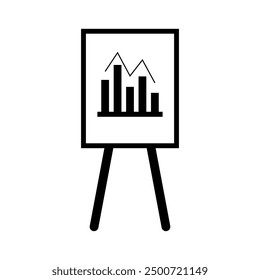 Analytics icon illustrated on background