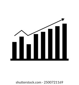 Analytics icon illustrated on background