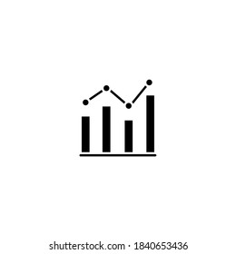 Analytics icon. Internet of things icon. Simple, flat, black, glyph.