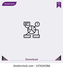 Analytics icon isolated on grey background.Premium symbol for website design, mobile application, logo, ui.Modern, simple, isolated, flat best quality icon for web site designs or mobile apps.