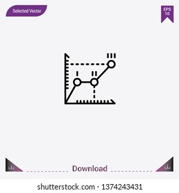 Analytics icon isolated on grey background.Premium symbol for website design, mobile application, logo, ui.Modern, simple, isolated, flat best quality icon for web site designs or mobile apps.