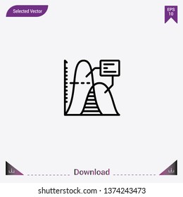 Analytics icon isolated on grey background.Premium symbol for website design, mobile application, logo, ui.Modern, simple, isolated, flat best quality icon for web site designs or mobile apps.