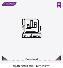 Analytics icon isolated on grey background.Premium symbol for website design, mobile application, logo, ui.Modern, simple, isolated, flat best quality icon for web site designs or mobile apps.