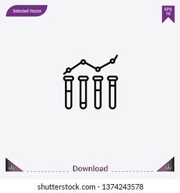 Analytics icon isolated on grey background.Premium symbol for website design, mobile application, logo, ui.Modern, simple, isolated, flat best quality icon for web site designs or mobile apps.