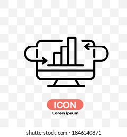 Analytics icon isolated on transparent background.