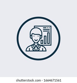 Analysesymbol einzeln auf weißem Hintergrund aus der Analytik-Kollektion. Analytics Symbol für trendige und moderne Analytik Symbol für Logo, Web, App, UI.