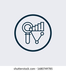analytics icon isolated on white background from analytics collection. analytics icon trendy and modern analytics symbol for logo, web, app, 