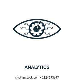Analytics icon. Line style icon design. UI. Illustration of analytics icon. Pictogram isolated on white. Ready to use in web design, apps, software, print