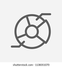 Analytics icon line symbol. Isolated vector illustration of  icon sign concept for your web site mobile app logo UI design.