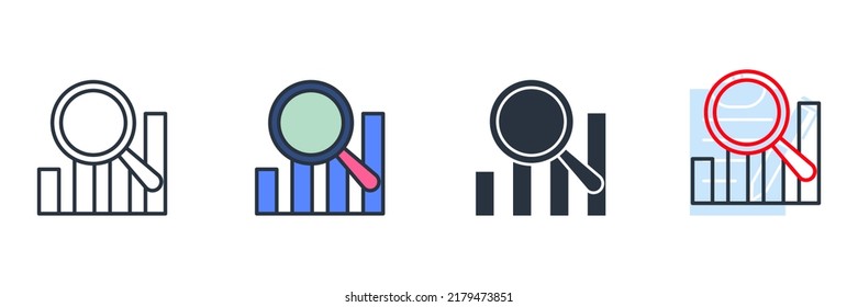 Analytics icon logo vector illustration. Data Analysis symbol template for graphic and web design collection