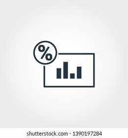 Analytics icon. Monochome premium design from business icons collection. UX and UI simple pictogram analytics icon.