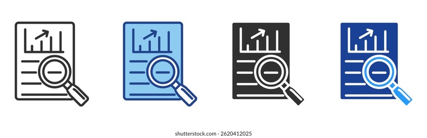 Ícone de Análise Coleção de Vetores de Vários Estilos
