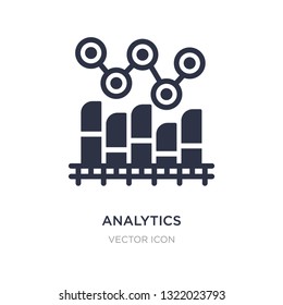 analytics icon on white background. Simple element illustration from Digital economy concept. analytics sign icon symbol design.