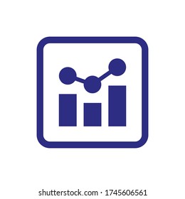 Analytics icon on white background.