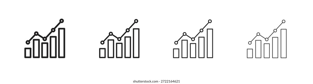 El icono de Analytics describe la tendencia en las versiones simples modernas
