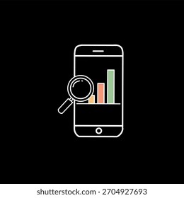 Ícone Analítico - Dados de Vendas ou Gráfico de Loja Online