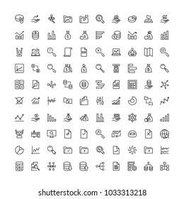 Analytics icon set. Collection of high quality black outline logo for web site design and mobile apps. Vector illustration on a white background.