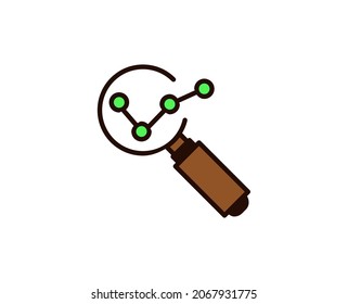 Analytics icon set on white background