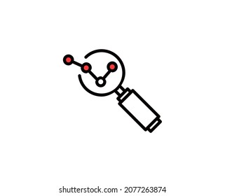 Analytics icon set on white background