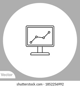Vector de signo de icono analítico,Símbolo, ilustración de logotipo para web y móvil