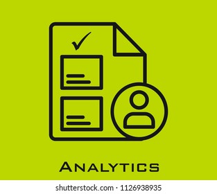 Analytics icon signs