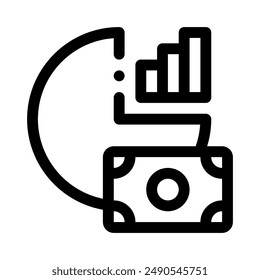Analytics-Symbol mit Stilumriss