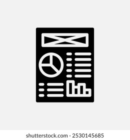 Analytics  icon is suitable for design elements or other needs has a solid icon style with eps format