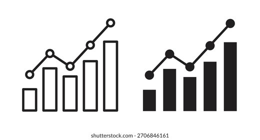 Analytics icon symbol for logo, web, app designs.