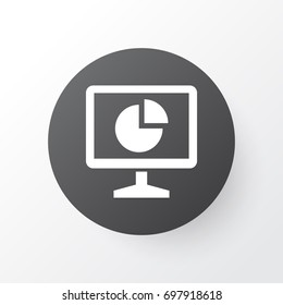 Analytics Icon Symbol. Premium Quality Isolated Statistics Element In Trendy Style.